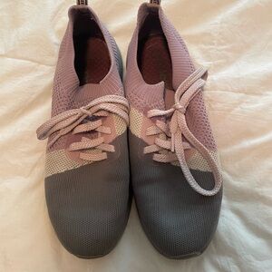 Mark Nason Women's Gray and Pink Sneakers Size 9.5